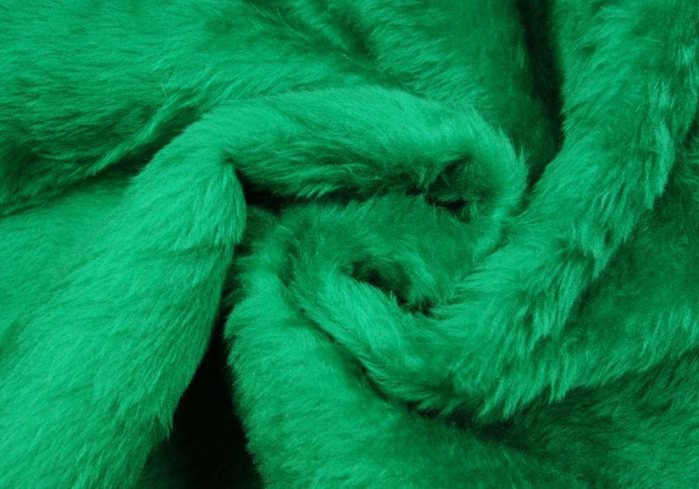 Pluche/teddy groen kort