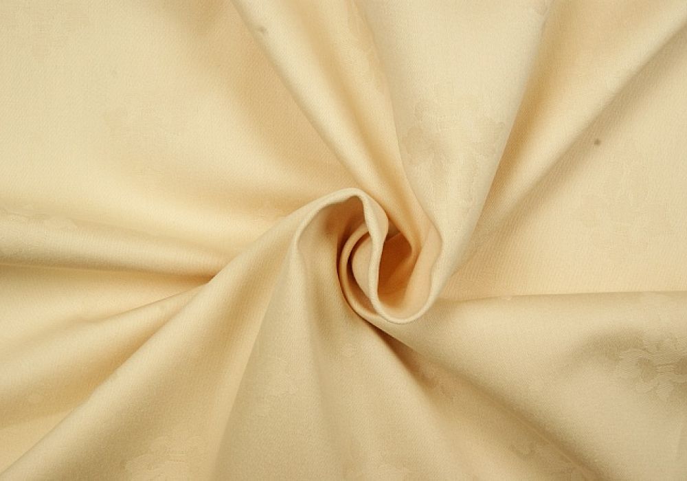 Damast stof beige Franse lelie 150cm breed