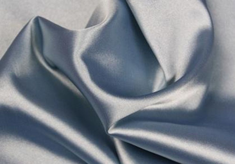 Satijn stretch ijs-blauw