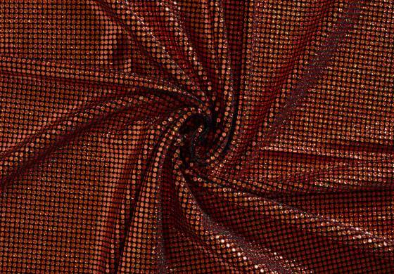 Oranje Strass Stof met Glitters