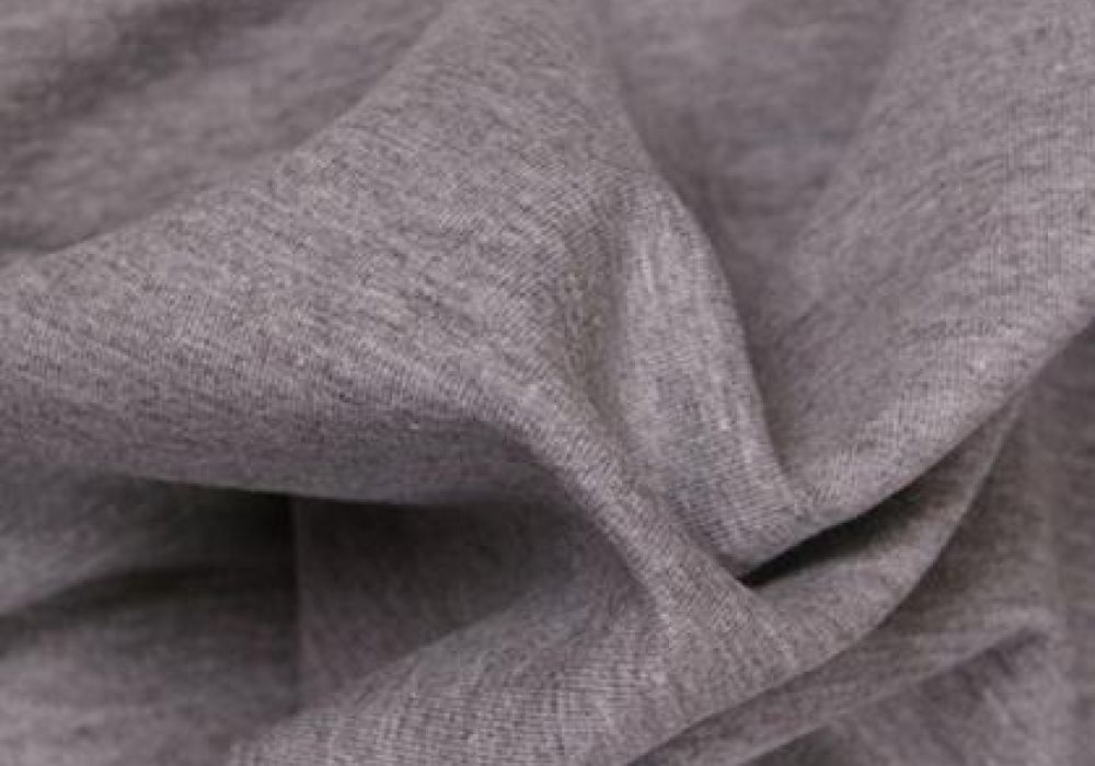 Joggingstof stretch grijs-melee midden