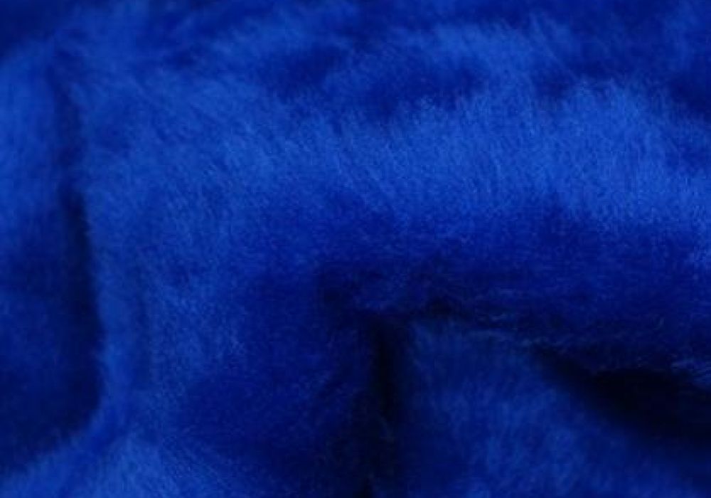 Pluche / Teddy kobalt kort