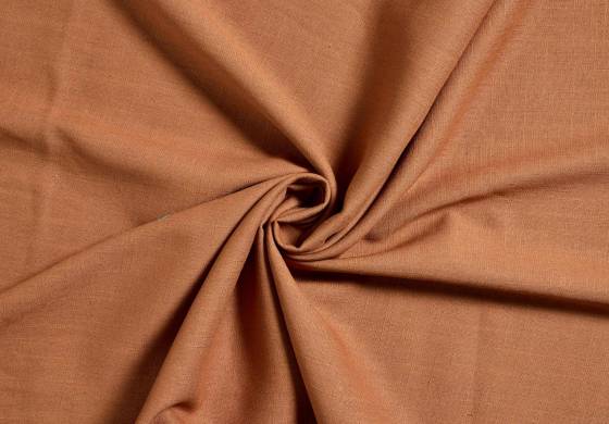 Linnen viscose stof roestbruin