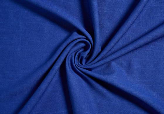 linnen viscose stof kobaltblauw