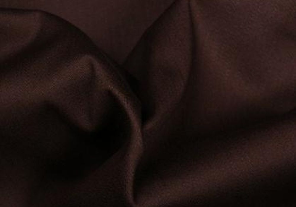 Twill katoen donkerbruin