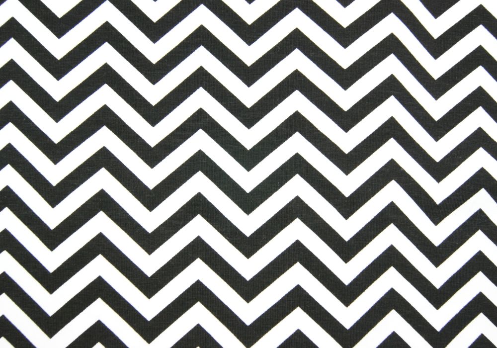Fantasieprint tricot grafisch zwart/wit