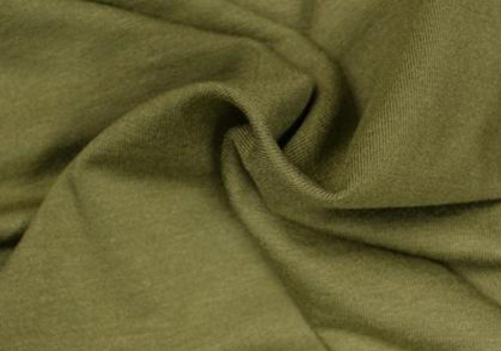 Uni tricot viscose olijf