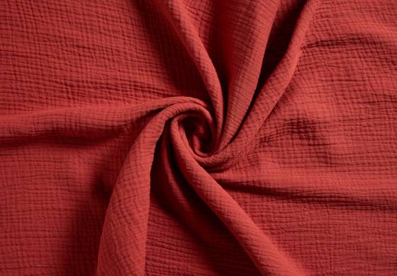 Mousseline Hydrofiel Stof Steenrood