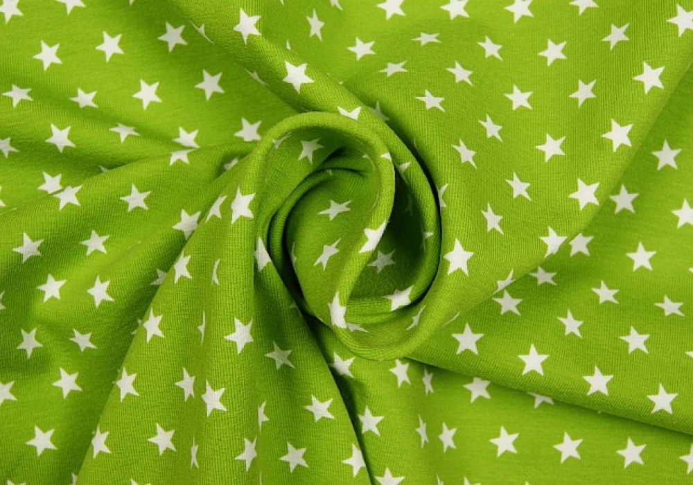 Sterren tricot lime