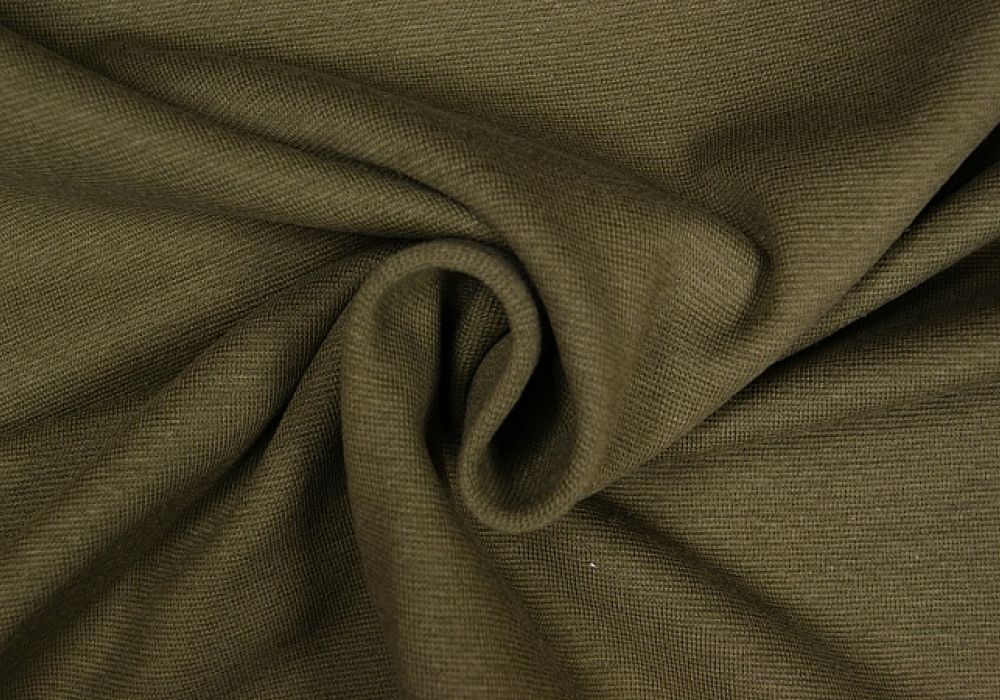 Boordstof tricot legergroen