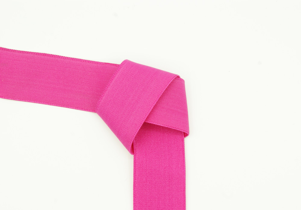 Elastiek glad fuchsia 25mm