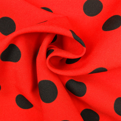Texturé / Terlenka Rood/ Zwarte Stippen