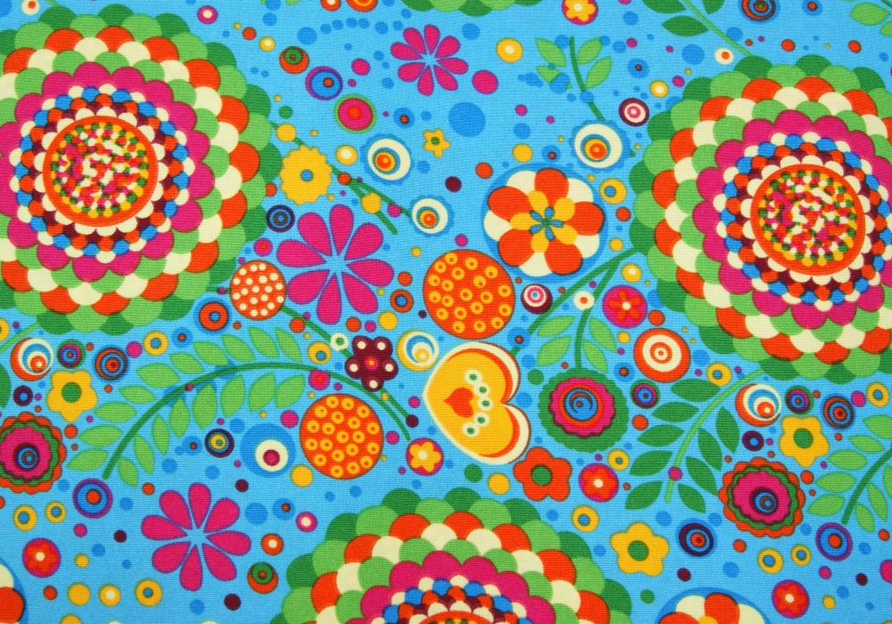 Texturé Flower Power aqua