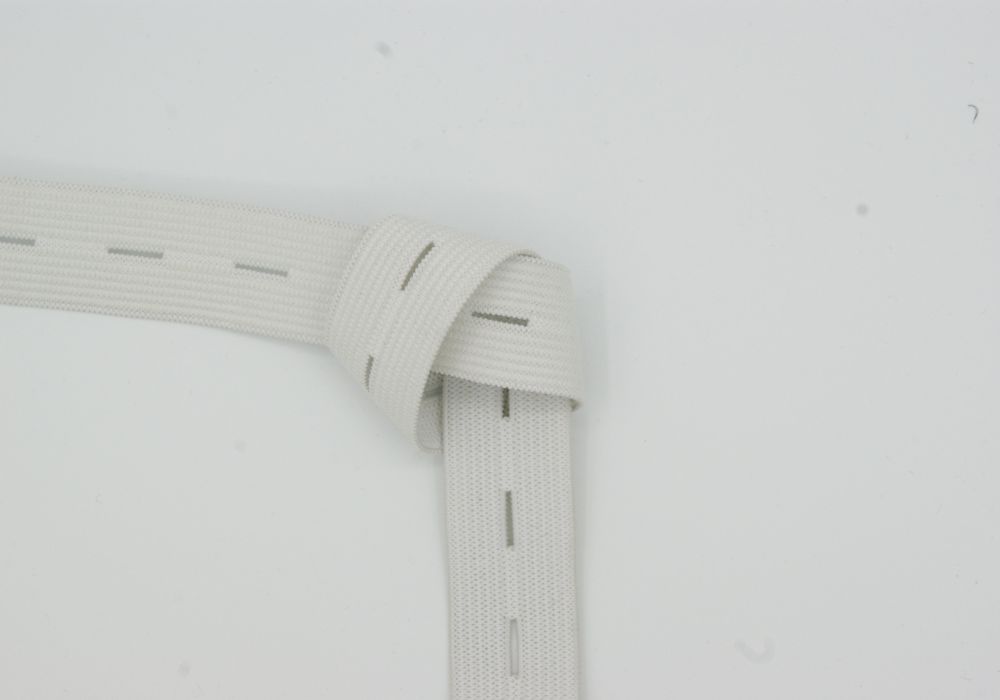 Knoopsgaten elastiek wit 20mm