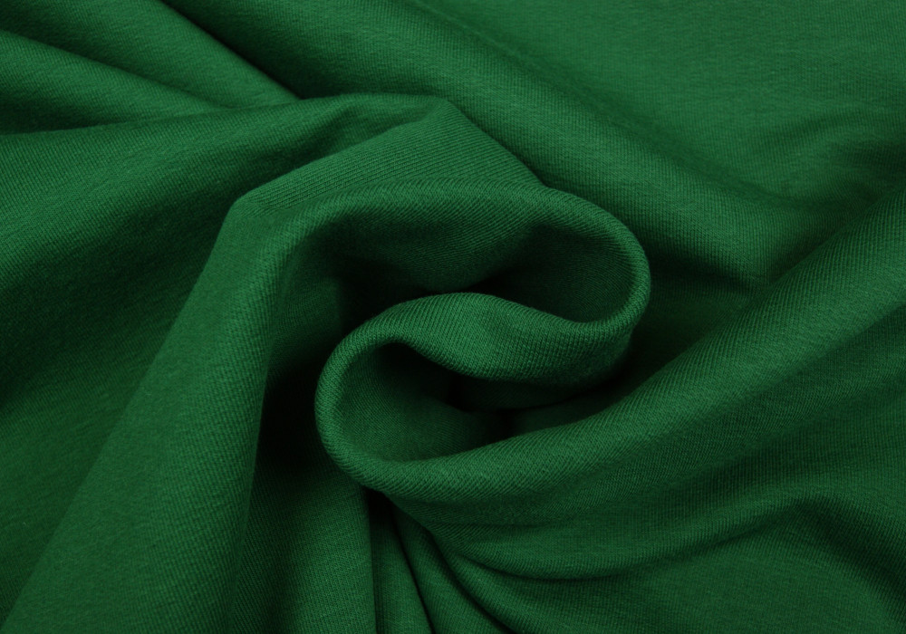 Joggingstof stretch / French terry flessen-groen