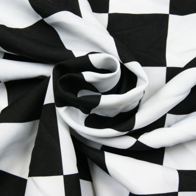 Texturé zwart/wit finishvlag