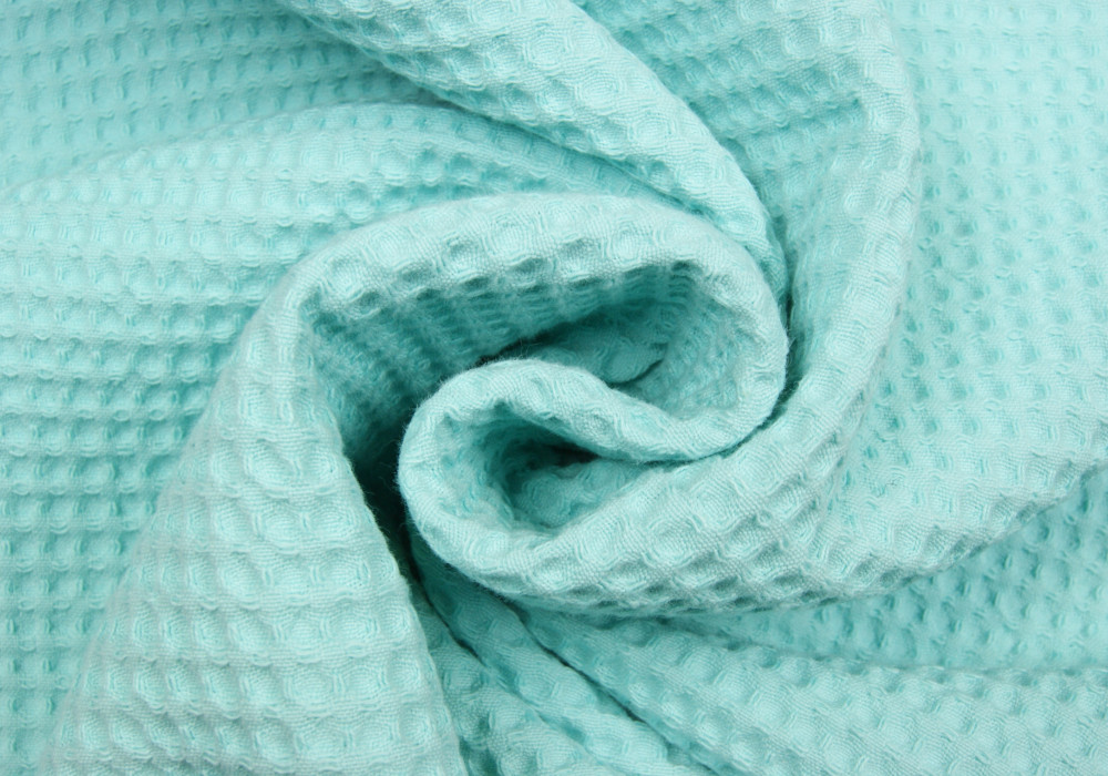 Wafeldoek mint groen 100% katoen dubbeldraads