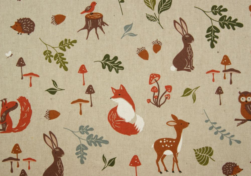 Decoratiestof bosdieren