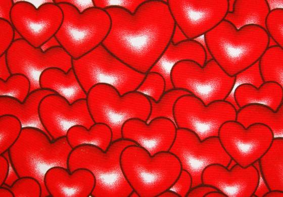 Texturé hartjes Valentijn