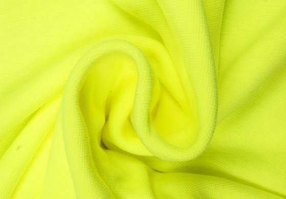 Boordstof tricot fluor geel smal