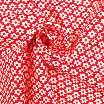 Boerenbont Bloemen Rood Wit