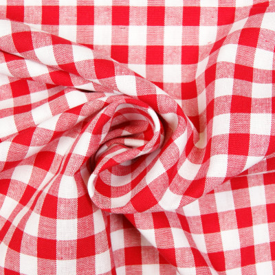 Boerenbont Ruitjes Rood Wit 10mm