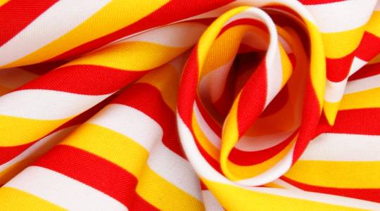 Texturé / Terlenka Stof <mark>Oeteldonk</mark>se vlag Rood/Wit/Geel