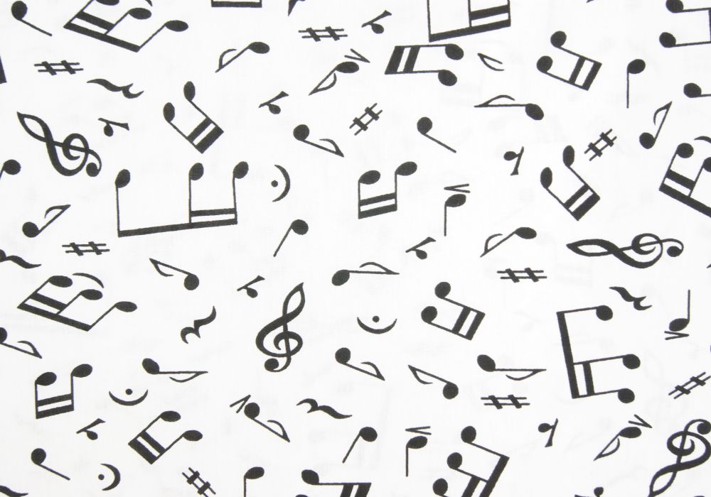 Katoen muziek wit