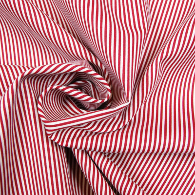Boerenbont Streepjes Donkerrood Wit 2mm