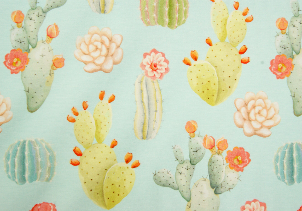 Digitale fotoprint tricot cactussen
