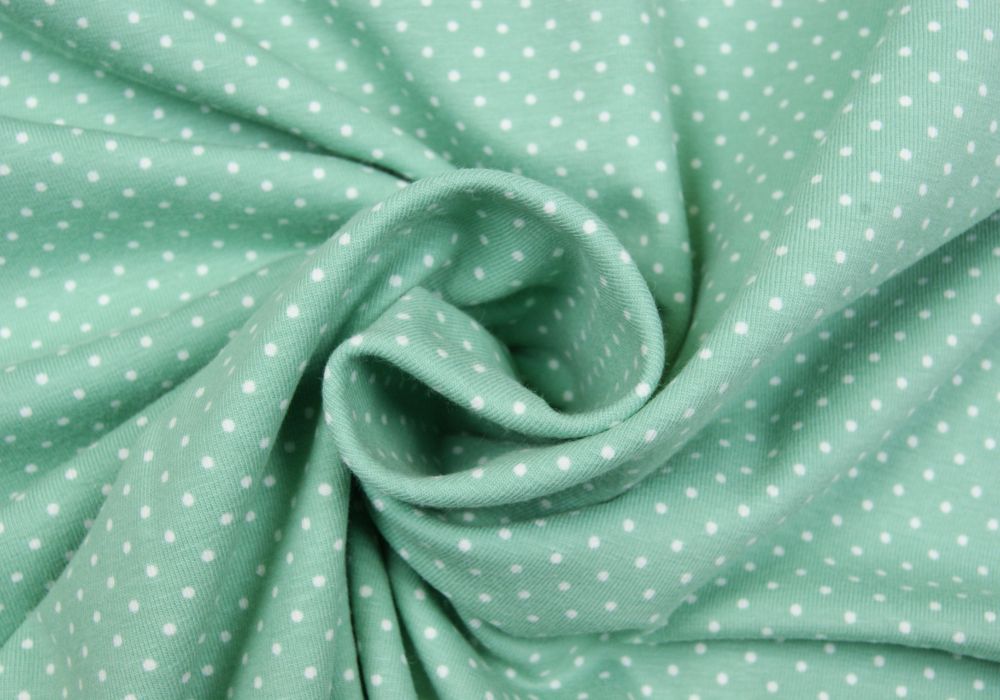 Stippen print tricot mintgroen