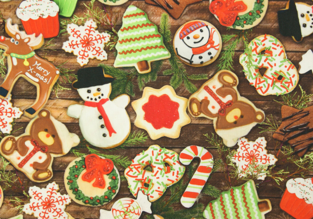 Kerststof katoen kerstkoekjes