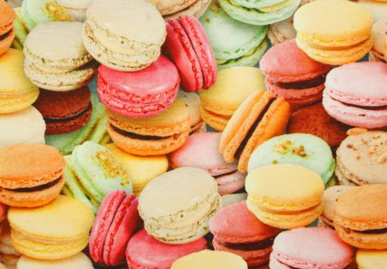 Digitale fotoprint tricot macarons
