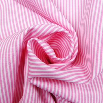 Boerenbont Streepjes Roze Wit 2mm