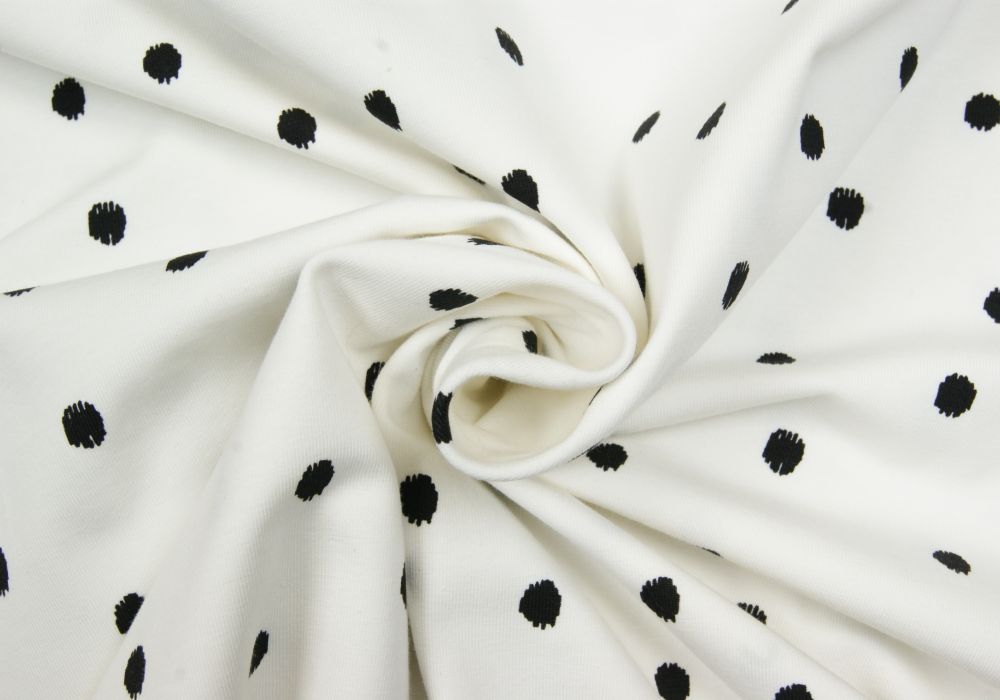 Fantasieprint tricot 'Megan Blue Fabrics' grote stippen