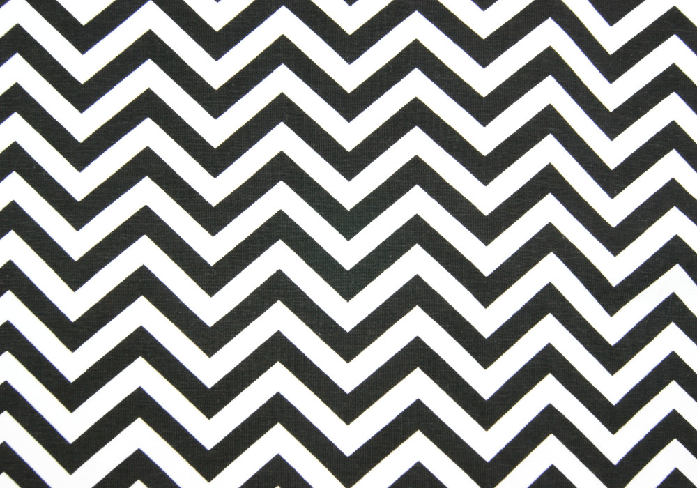 Fantasieprint tricot grafisch zwart/wit