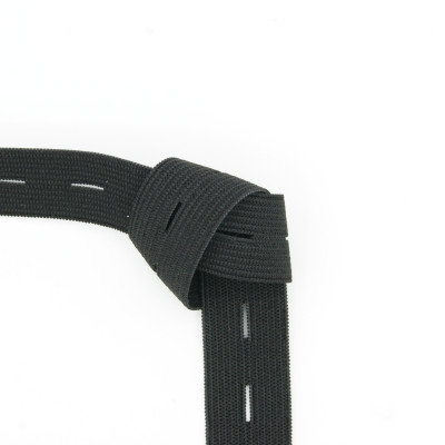 Knoopsgaten elastiek zwart 20mm