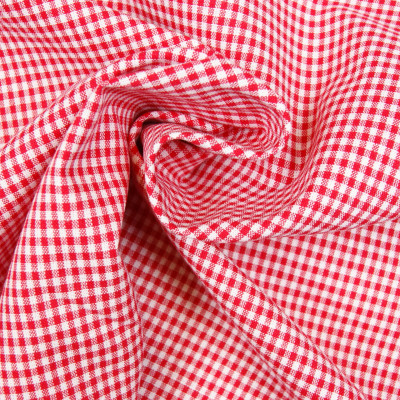 Boerenbont Ruitjes Rood Wit 2mm