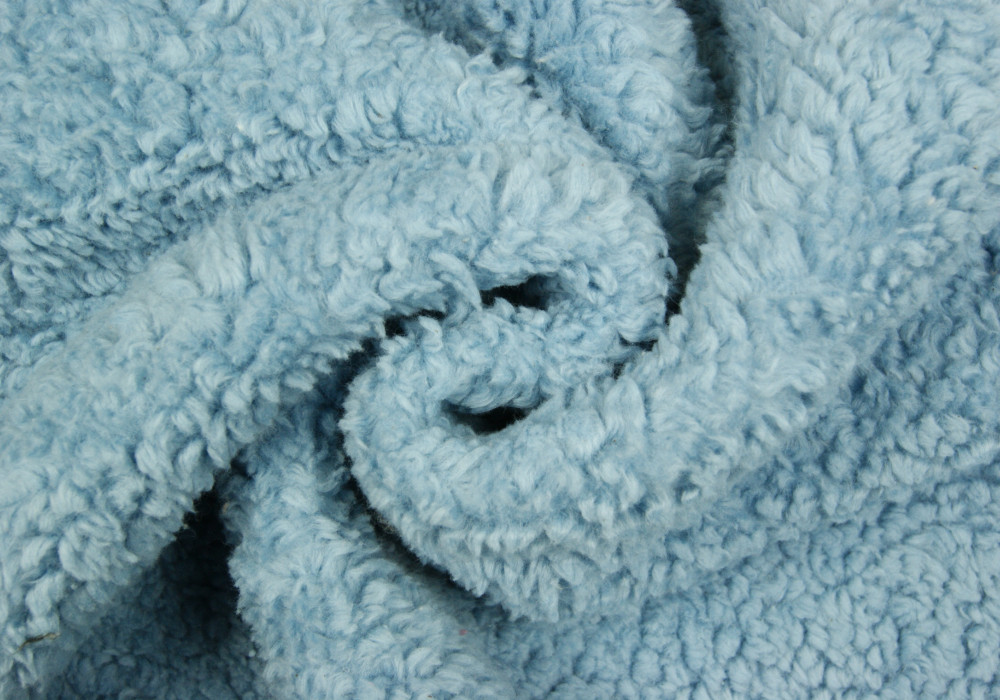 Teddy katoen blauw krul
