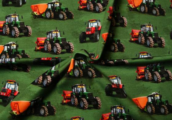 Digitale fotoprint tricot tractor