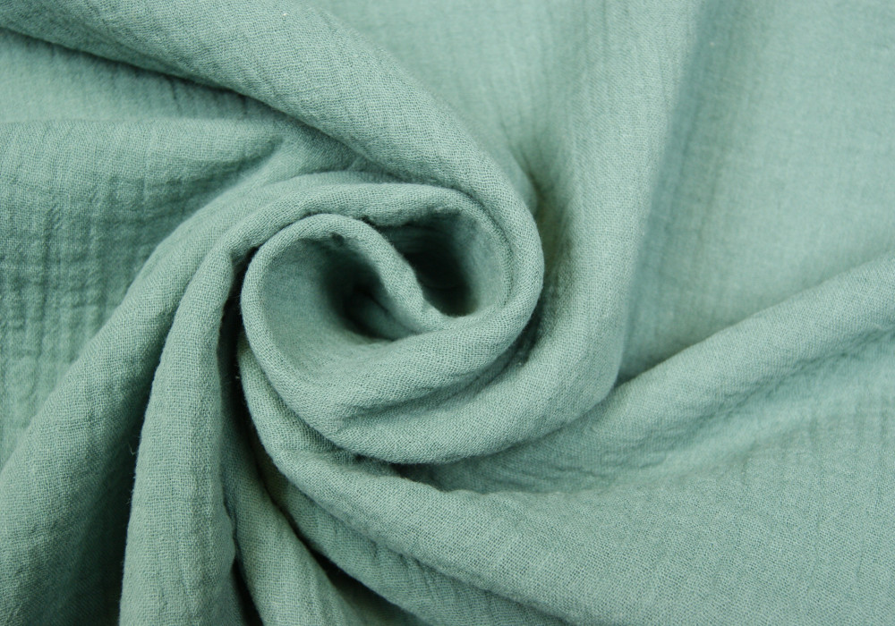 Mousseline / Hydrofiel stof oud groen