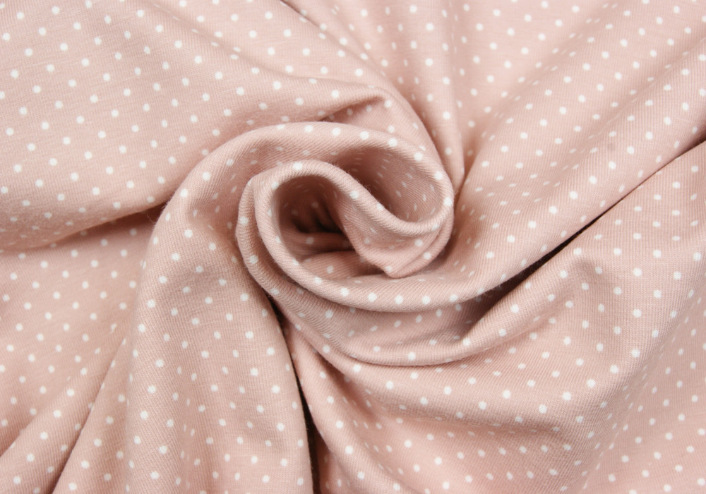 Stippen print tricot oudroze