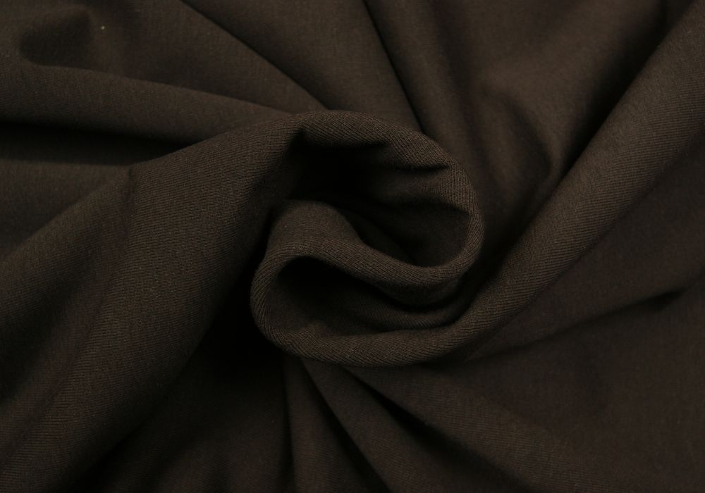 Joggingstof stretch / French terry bruin