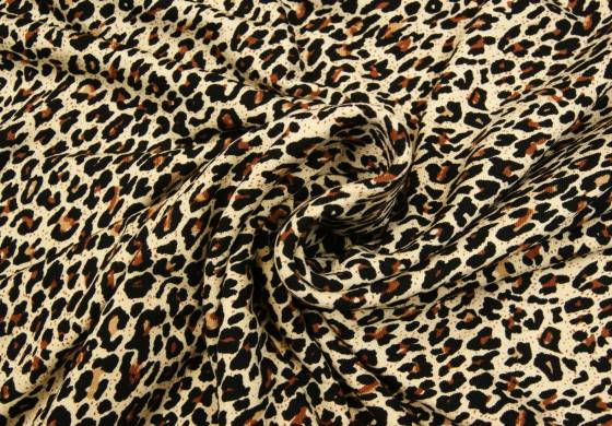 Tricot Stof met Panter Print
