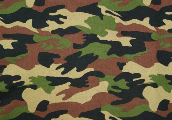 Katoen Stof Camouflage