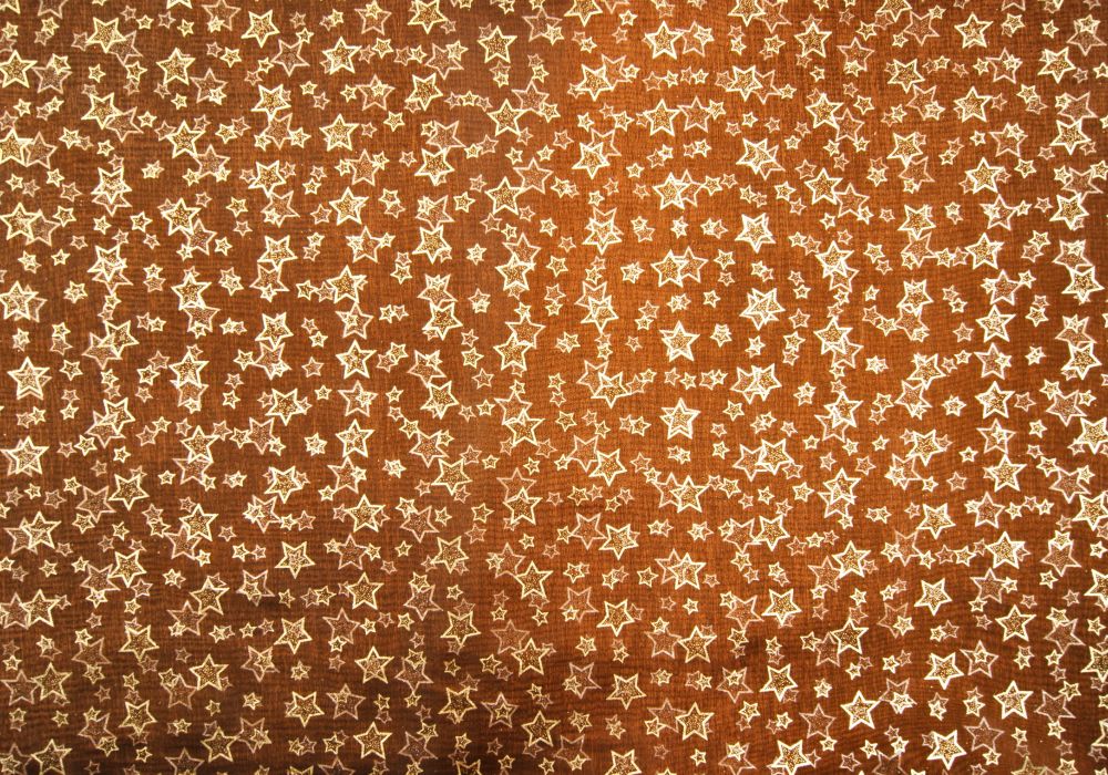 Organza kerst brique met gouden sterretjes