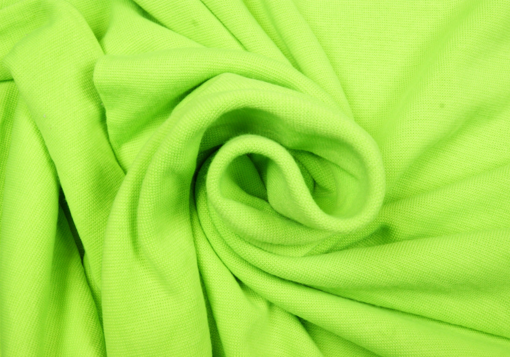 Boordstof tricot fluor groen smal