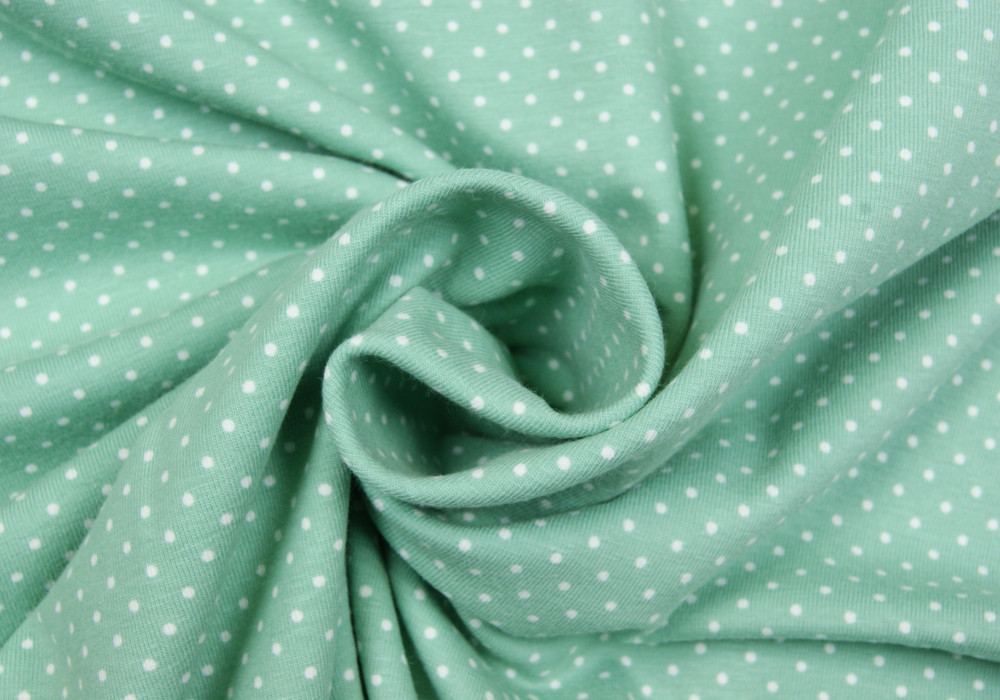 Stippen print tricot mintgroen