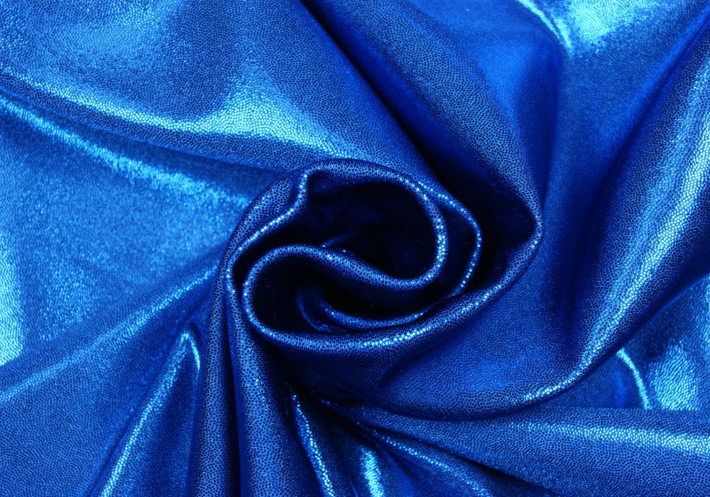 Glitterstof Kobaltblauw Lycra 4-Way Stretch