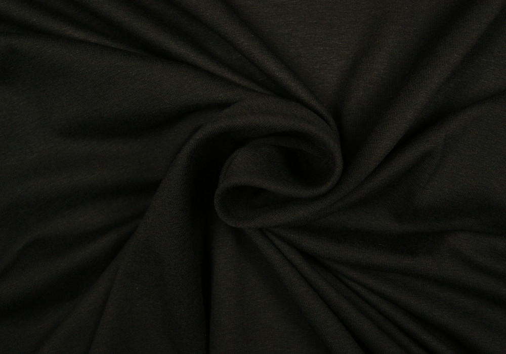 Uni tricot viscose zwart